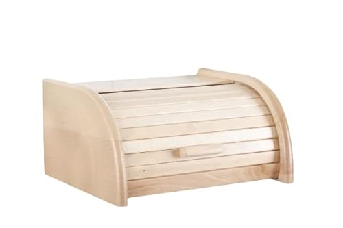 Brot-Box aus Holz, aufrollbar oder herunterklappbar, verschiedene Versionen erhältlich, holz, natürliches holz, Large von Wooden World