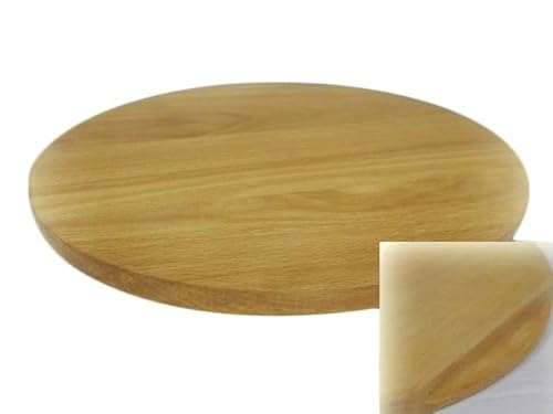 Rundes Pizzabrett aus Holz, rund, Schneidebrett, Servierbrett, Pizza, Massivholz, 55 cm von Wooden World