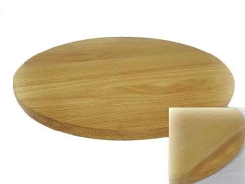 Runder Pizzabrett Runder Holzteller Schneidebrett Servierpizza Massivholz - 30 cm von Wooden World
