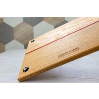 Schneidebrett Aus Eiche & Padauk // Von Holzathens von WoodenAthensDesign