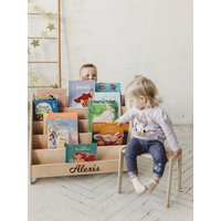 Großes Montessori-Bücherregal, Kinderbücherregal, Montessori-Regal, Kleinkind-Bücherregal, Bücherregal-Kind, Montessori-Möbel von WoodenBalance