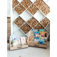 Montessori Kinder Bücherregal, Bücherregal, Möbel, Holz Bücherregal von WoodenBalance