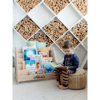Montessori Kinder Bücherregal, Kinderzimmer Holz Möbel, Kleinkind Bücherregal von WoodenBalance