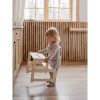 Schritt Hocker, Hocker Für Kleinkinder, Kleinkind 2 Aus Holz, Montessori Möbel, Kinder Badezimmerhocker von WoodenBalance