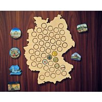 Bierflaschenverschluss Halter Mit Der Form Von Deutschlandskarte, Geschenk Fuer Sammler Und Biertrinker von WoodenCraftsBG