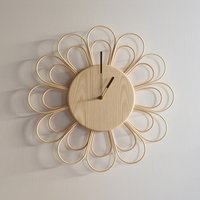 Große Uhr Aus Rattan Und Esche von WoodenCraftsYARN