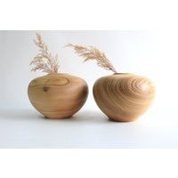 Ikebana Vase, Naturholzvase Handgefertigt, Einzigartiges Esszimmerdekor von WoodenDreamsByPukas