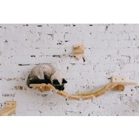 Hölzerne Katzenbrücke An Der Wand, Katzenwandregale, Katzenmöbel, Katzenspielzeug Und -Dekor, Weihnachtskatzenliebhabergeschenk von WoodenHistoryUA