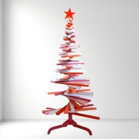 Designer Unikat Weihnachtsbaum 2024-2025 Regenbogen Sukkulenten Handgemachter Aus Holz Bunt Gebeizt von WoodenLightsAndDecor