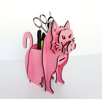 Laser Cut Katzen Stiftehalter, Kinderzimmer Dekor Laser Cut Katzen Stiftehalter, Kinderzimmer Dekor von WoodenSnail