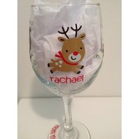 Weihnachten Weinglas - Mom Hirsche Omas Personalisierte Von Enkeln Oder Jemand von WoodenSpoonCrafts