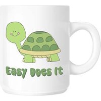 Easy Does It Turtle Kaffeetasse - Recovery Slogans 11 Oz. Und 15 Personalisierte Keramik Kaffeebecher Von Woodenurecover von WoodenUrecover