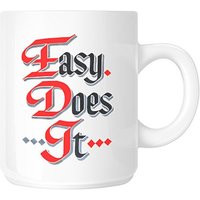 Personalisierte Aa Kaffeetasse | Easy Does It 12 Step Recovery Slogans Alkoholiker Anonyme Geschenke Für Rechts - Und Linkshänder von WoodenUrecover