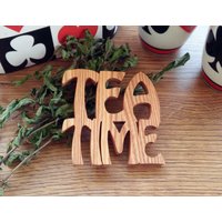 Hölzerne Tee-Zeit-Untersetzer, Holz Zu Trinken, Untersetzer, Ausgezeichnete Geschenk, Housewarminggeschenk von Woodenday