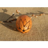 Rustikale Osterdeko, Ei Aus Holz, Osterschmuck, Rustikales Osterei, Gebranntes Ei, Brandmalerei Osterdeko von WoodenstoriesArt