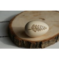 Rustikales Osterei, Farn Ei, Blatt Ei Aus Holz, Holzei, Cottagecore Oster Dekoration von WoodenstoriesArt