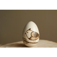 Rustikales Osterei, Vogel Holzei, Cottagecore Dekoration, Oster Ornament, Holzosterei, Osterdekoration, Osterei von WoodenstoriesArt