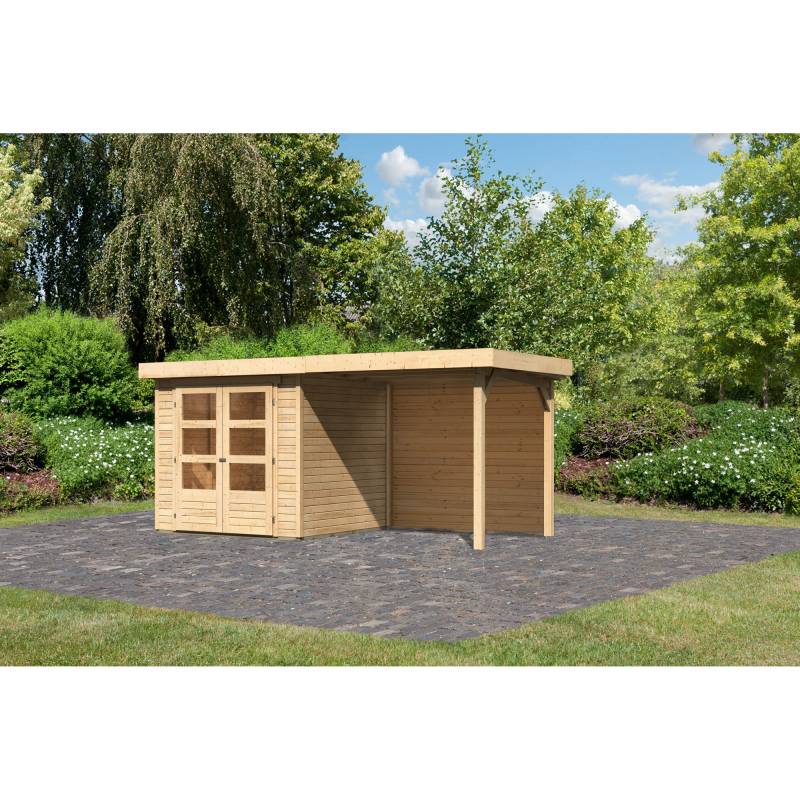 Woodfeeling Gartenhaus 'Dornhan 2' Flachdach Set 2, 213 x 217 x 211 cm, naturbelassen von Woodfeeling