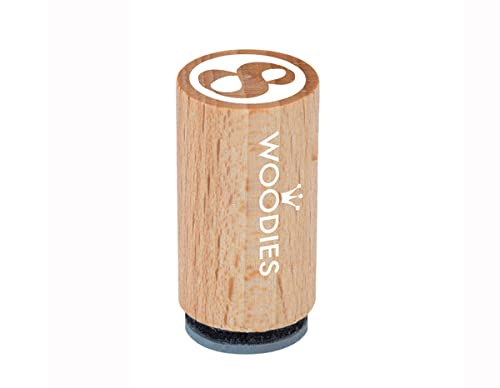 Woodies Mini Stempel 8, Holz, 1,5 x 1,5 x 3 cm von Woodies