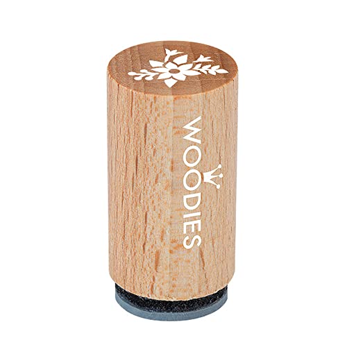 Woodies Mini Stempel Blumen, Holz, 1,5 x 1,5 x 3 cm von Woodies