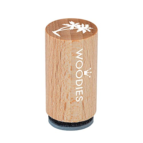 Woodies Mini Stempel Palme, Holz, 1,5 x 1,5 x 3 cm von Woodies