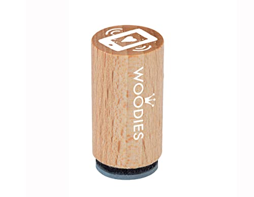 Woodies Mini Stempel tragbar, Holz, 1,5 x 1,5 x 3 cm von Woodies