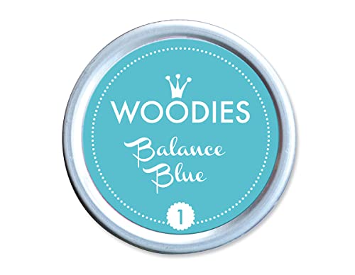 Woodies farbstoffbasierter Tinte Dose Balance blau, Acryl, Mehrfarbig, 3-teilig von Woodies