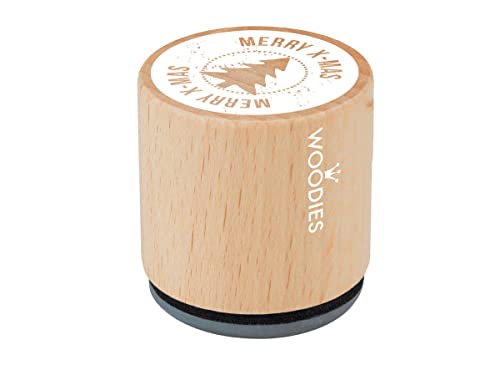 Woodies montiert Gummi Stempel 1.35-inch Merry Xmas, Acryl, Mehrfarbig, 3-teilig von Woodies