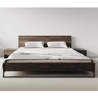 Futonbett modern aus Eiche Massivholz Räucheröl Oberfläche von Wooding Nature