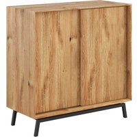 Kommode Massivholz Barschrank im Industry und Loft Stil Schiebetüren von Wooding Nature