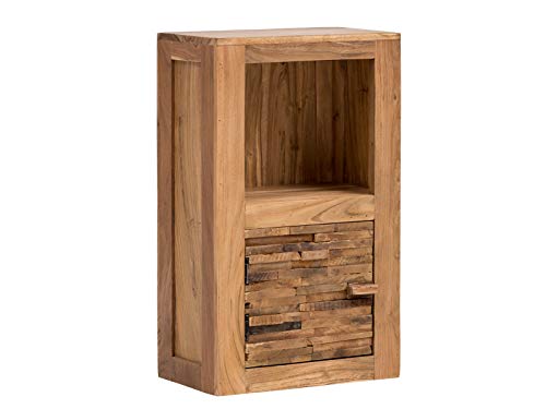 Woodkings® Bad Hängeschrank Holz Akazie massiv Wandschrank Matay Badmöbel Badezimmer Wandregal Massivholz von Woodkings