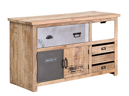 Woodkings® Waschtisch Pune Mango Holz rustikal Waschtischunterschrank Doppelwaschtisch Badmöbel Badezimmer Möbel Unterschrank Badschrank von Woodkings
