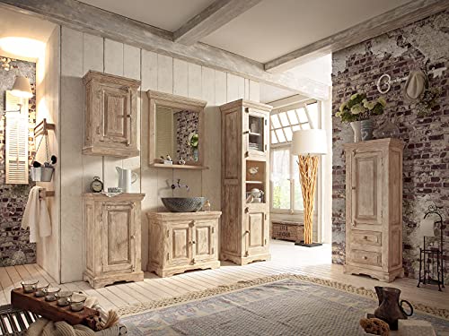 Woodkings Badmöbelset Patina | Komplett Set 5-teilig aus Massivholz | Landhausstil für Badezimmer | Badschränke Mediterranes Design Woodkings Badmöbelset Patina | Komplett Set 5-teilig aus Massivholz | Landhausstil für Badezimmer | Badschränke Mediterranes Design von Woodkings