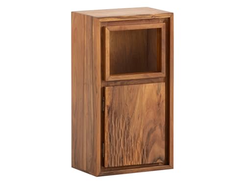 Woodkings Hängeschrank Maddox | schmaler Wandschrank 30x55x20cm | Holzmöbel ideal für Badezimmer oder Gäste-WC | Rustikaler Stauraum von Woodkings