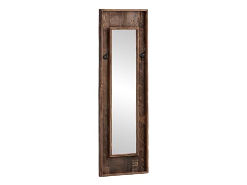 Woodkings Wandspiegel Sumatra | Spiegel 50x160 mit Haken Altholz | Ganzkörperspiegel rustikal für Flur Bad Schlafzimmer | Landhausstil von Woodkings