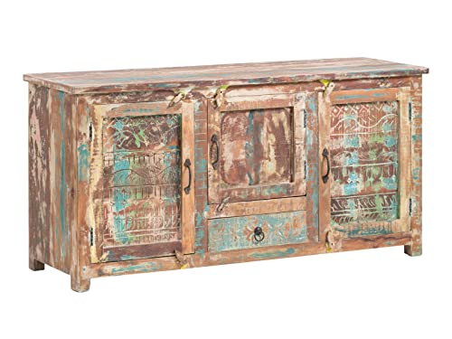 Woodkings Waschtisch Blue Lagoon I massiv Holz Mango I Waschtischunterschrank Doppelwaschtisch Badmöbel Badezimmer Möbel farbig Unterschrank Badschrank Südsee-Feeling von Woodkings