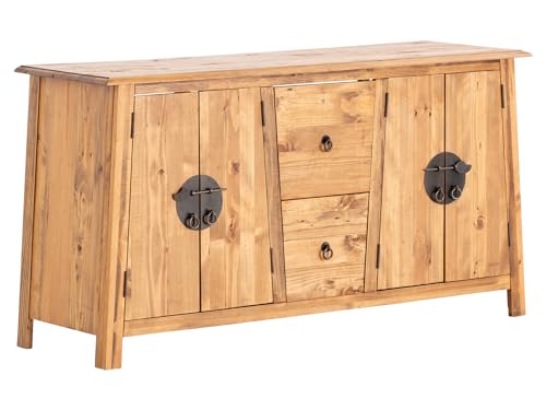 Woodkings Waschtisch Rangun 140cm | Badschrank aus rustikalem Holz | Badezimmer Unterschrank Stilvoll & Funktional | Mit Stauraum von Woodkings