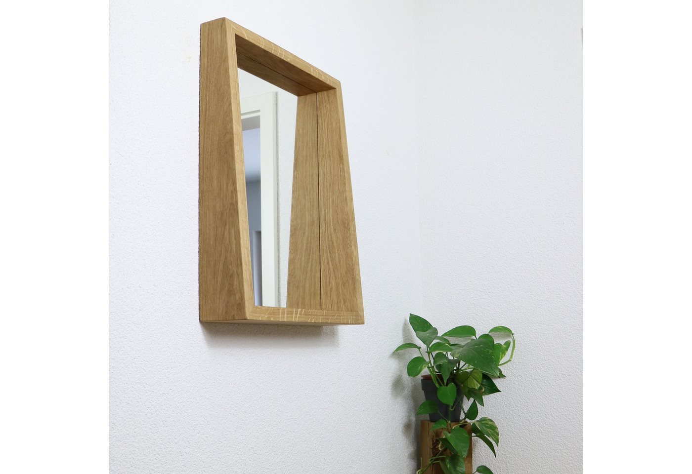 Woodkopf Badspiegel Spiegelrahmen ARTUS aus Eichenholz, Wandspiegel aus Eichenholz von Woodkopf