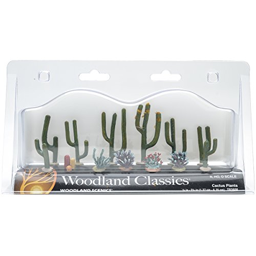 Kaktuspflanzen, 12,7 cm bis 6,4 cm, 13 Stück von Woodland Scenics