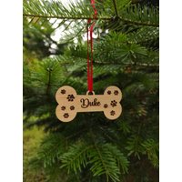 Hund Knochen Weihnachtsschmuck-Pet Ornament-Custom Pet First Christmas Ornament-Holz Ornament-In Liebevoller Erinnerung Hund Knochen Weihnachtsschmuck-Pet Ornament-Custom Pet First Christmas Ornament-Holz Ornament-In Liebevoller Erinnerung von WoodlandCraftsLT