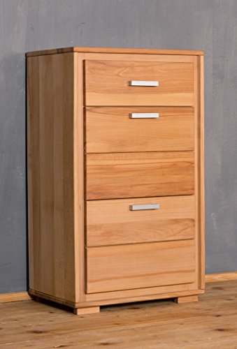 Woodline 30 Schuhschrank Schuhkipper Genf 61 cm Kernbuche massiv geölt/gewachst, Ausführung der Schubladen:mit normalen Auszug von Woodline 30