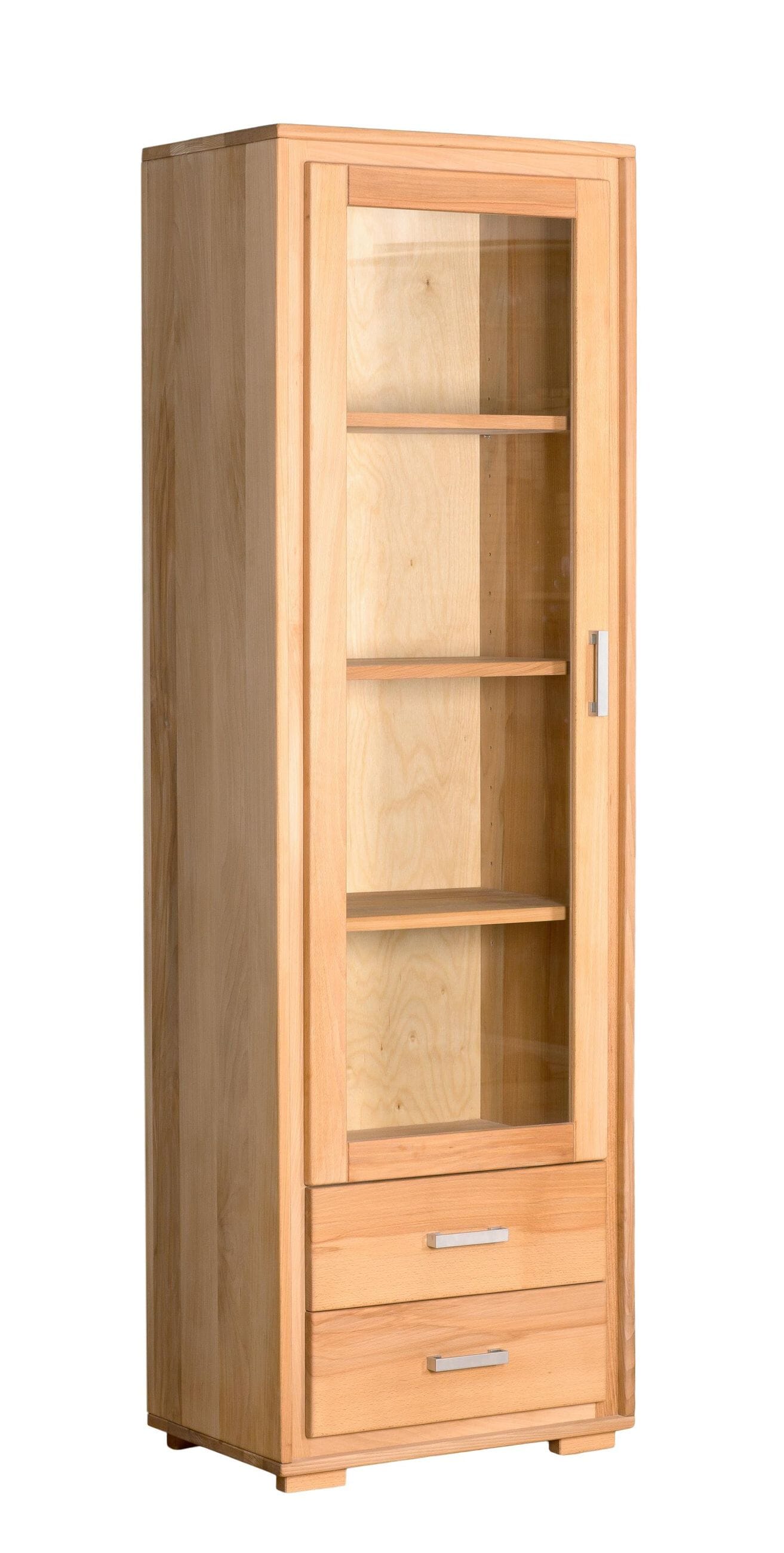 Vitrine Genf 1-türig links - Kernbuche Massivholz geölt Vitrine Genf 1-türig links - Kernbuche Massivholz geölt von Woodline