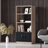 Bücherregal Mit Türen, Bücherregal, Bücherregal, Wohnzimmermöbel, Modernes Bücherregal, Handgefertigte Möbel, Kleines Bücherregal, Schallplatte von WoodmadeCreation