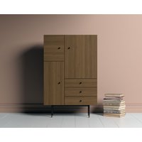 Woodman Highboard "Jugend Kommode", Stauraumschrank mit Holzfurnier aus Eiche, Breite 90 cm von Woodman