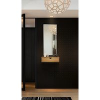 Woodman Nachttisch "Farsta, Beistelltisch, Ablage mit Schublade" Holzfurnier aus Eiche, Breite 40 cm, Wandmontage, FSC Woodman Nachttisch "Farsta, Beistelltisch, Ablage mit Schublade" Holzfurnier aus Eiche, Breite 40 cm, Wandmontage, FSC von Woodman