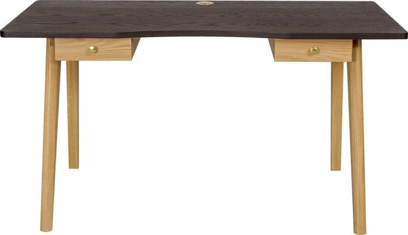 Woodman Schreibtisch Peer, im skandinavian Design, Tischbeine aus massiver Eiche von Woodman