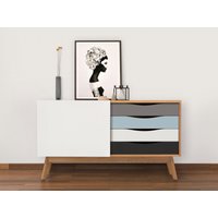 Woodman Sideboard "Hilla", Kommode im angesagten skandinavischen Look, Breite 130 cm, FSC von Woodman
