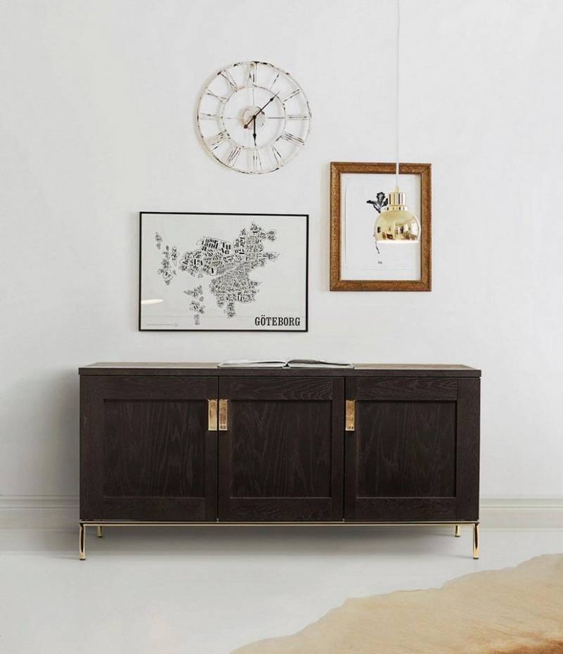 Woodman Sideboard Parlan, mit drei Holztüren und Anschlagdämpfern, Soft-Close, Breite 150 cm von Woodman