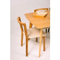Woodman Stuhl "Edda", (Set), Webstoff, im 2er Set, Gestell aus massiver Eiche von Woodman