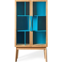 Woodman Bücherregal "Hilla", Breite 88 cm, Türen mit Glaseinsätzen, Holzfurnier aus Eiche von Woodman